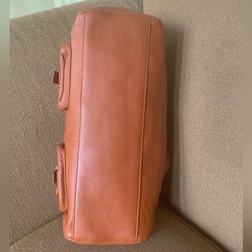 Prada Flap Satchel Shoulder Bag in Burnt Orange Leather New - Picture 8 of 16